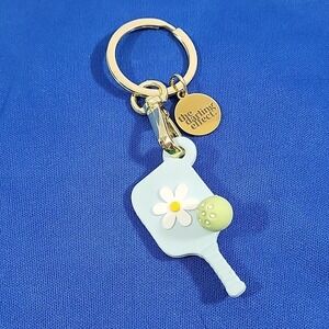 Darling Effect Pickleball Keychain Powder Blue Paddle Racket